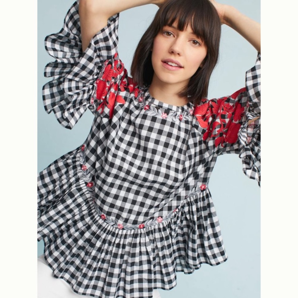 Gingham swing tunic